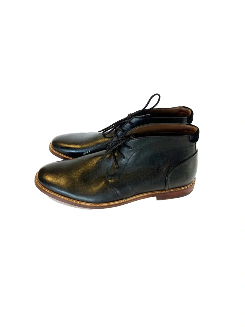 NEW Fairlane Black Leather Chukka Boots Men Size 10